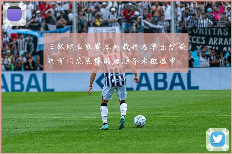 三级职业联赛本轮裁判名单出炉漏判津门虎点球的唐顺齐未被选中